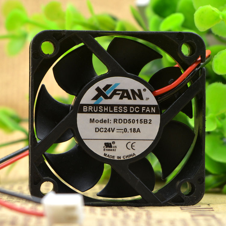 ยี่ห้อใหม่ของแท้ Xinruilian RDD5015B2 DC24V 0.18 5015 5 ซม.พัดลมอินเวอร์เตอร์