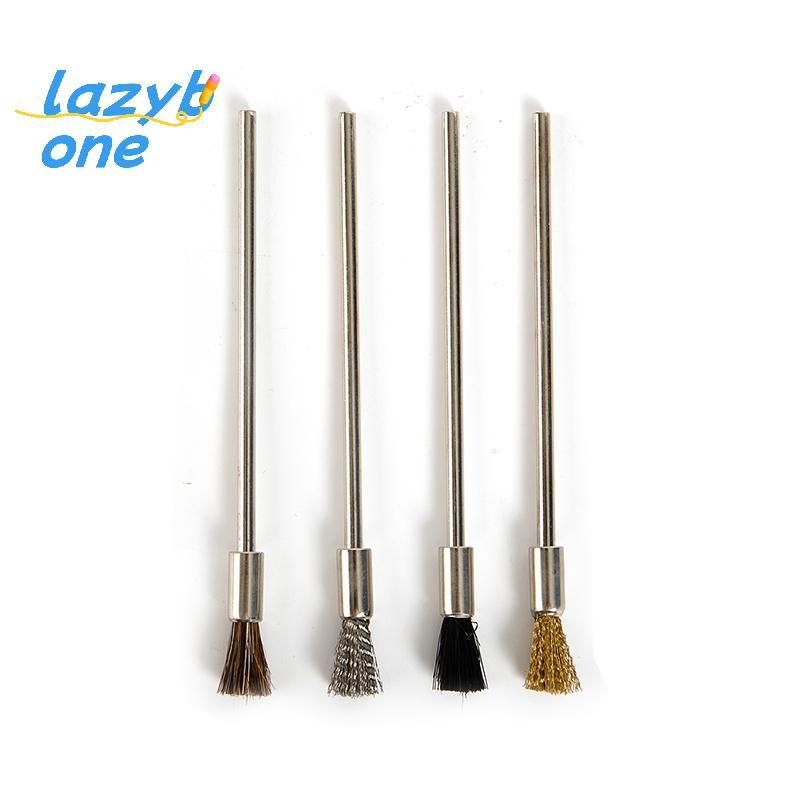 LZ-t] แปรงลวดปากกา 100 มม. Long Shank แปรงทําความสะอาดเครื่องมือโรตารี่กําจัดสีสนิม [ใหม่]