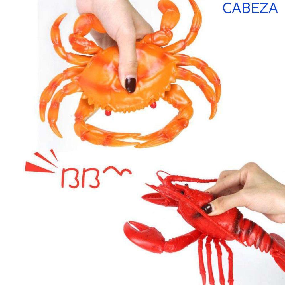 CABEZA ปูจําลอง,ของเล่นจําลองสัตว์ทะเลรุ่นบีบแกนนําของเล่น,กุ้งก้ามกรามกาวนุ่มปูจําลองกุ้งก้ามกรามของเล่นกุ้งก้ามกรามตกแต่ง