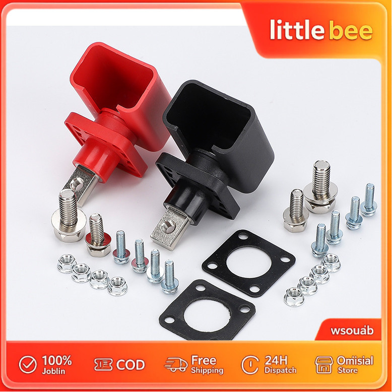 รับประกัน 1 ปี ขั้วแบตลิเธียม ทองแดง 200A 300A สำหรับต่อเข้ากล่อง Terminal Connector กระแสสูง [1 คู่]