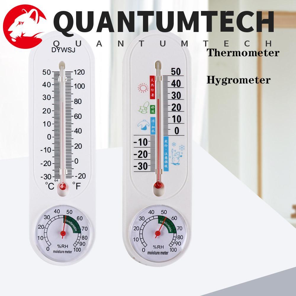 QUANTUMTECH แขวนเครื่องวัดความชื้นและอุณหภูมิสําหรับในร่มและกลางแจ้งติดผนัง