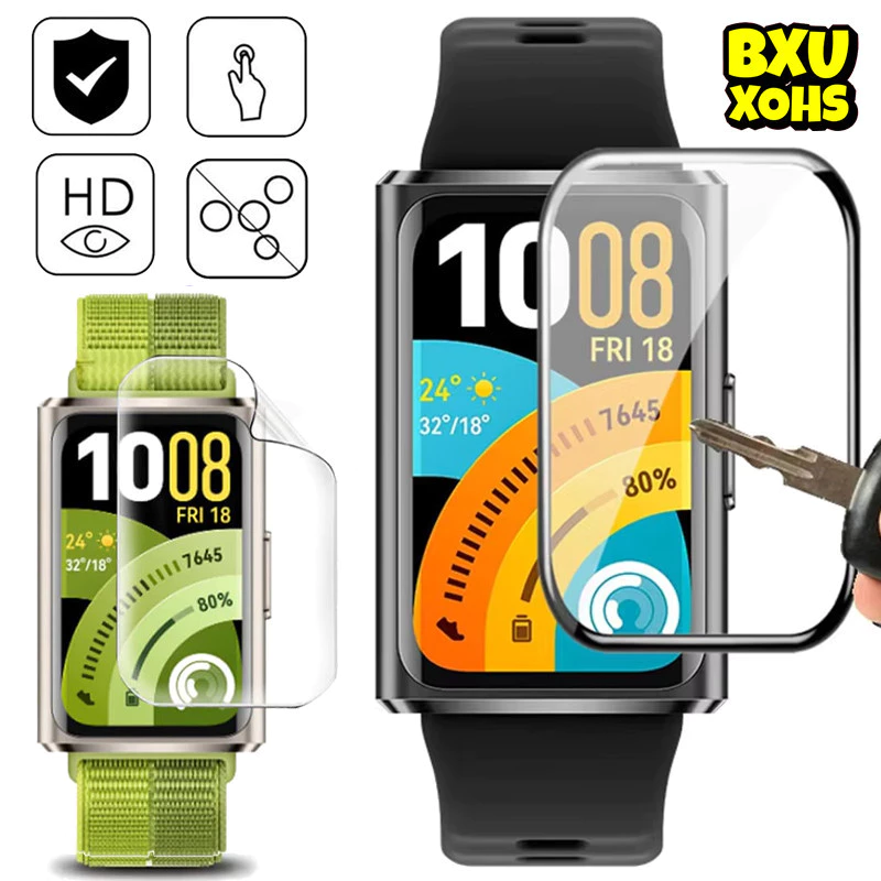 แผ่นกระจกแบบ 9D / ฟิล์มนิ่ม for Smartwatch Huawei Band 11 11 Pro/Huawei Band 10 9 8/Huawei Band NFC อุปกรณ์ป้องกันหน้าจอ