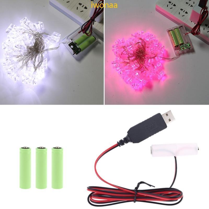 Iwo Eliminator สายเคเบิลตัวแปลง Type-C USB หรืออินพุต Type-C 5V2A Dummy-แบตเตอรี่เอาต์พุต 1 5V 3V 4 