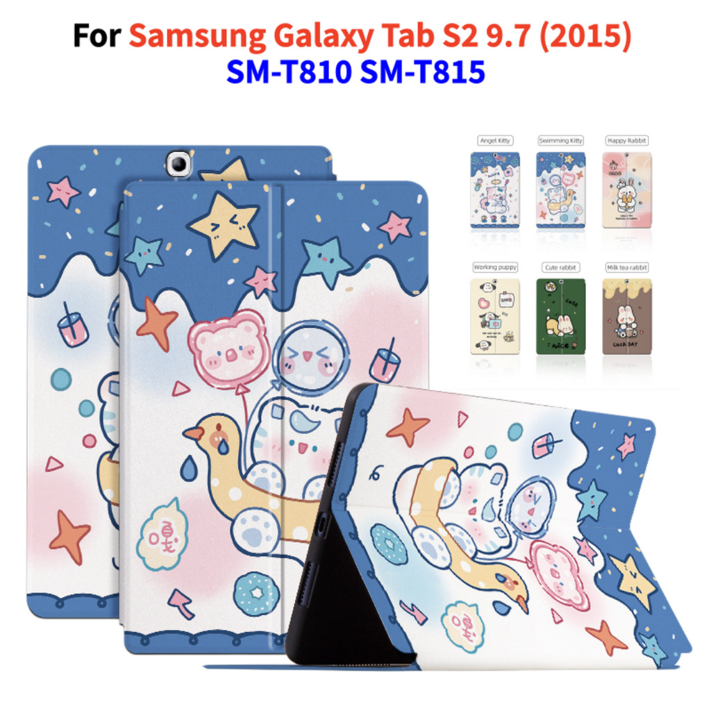 SAMSUNG สําหรับSamsung Galaxy Tab S2 9.7 ซองหนังSM-T810 SM-T815 T815Y SM-T813 T813N SM-T819 T819N T8