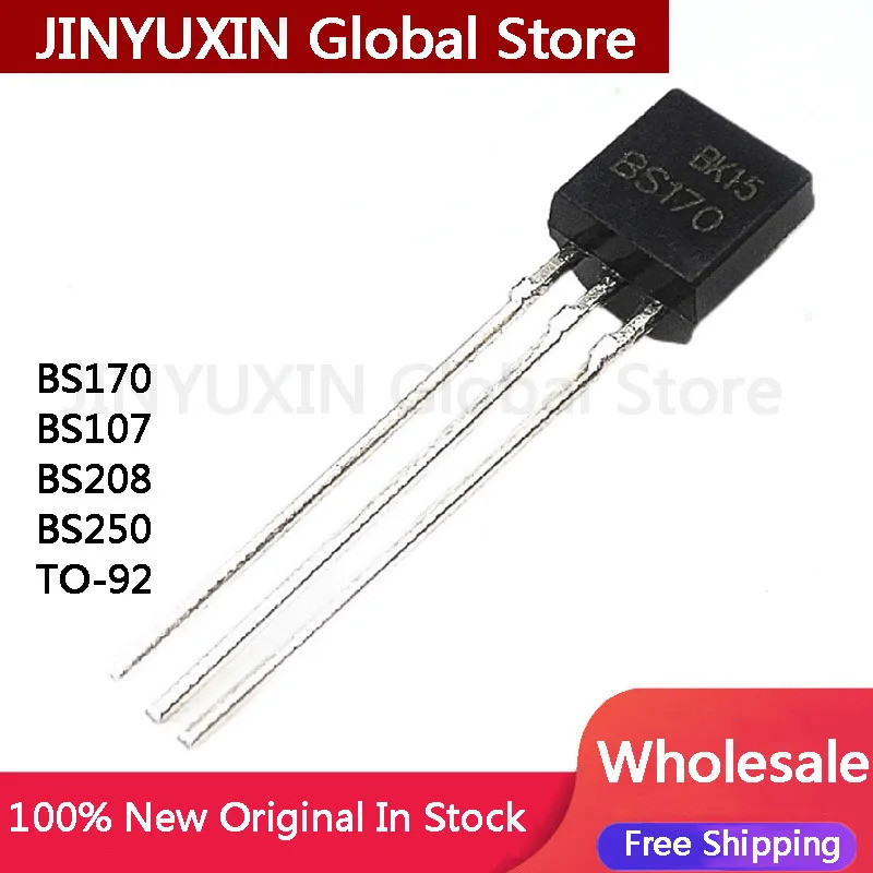 5PCS BS170 TO-92 TO92 BS107 BS107A BS250 BS208 triode ทรานซิสเตอร์ชิป IC ขายส่ง
