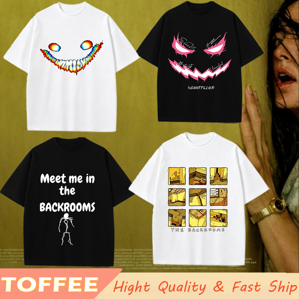 The Backrooms Monster Design เสื้อยืดกราฟิกสําหรับเด็กชายหญิง T เสื้อสําหรับผู้ใหญ่ผู้ชายผู้หญิง Top