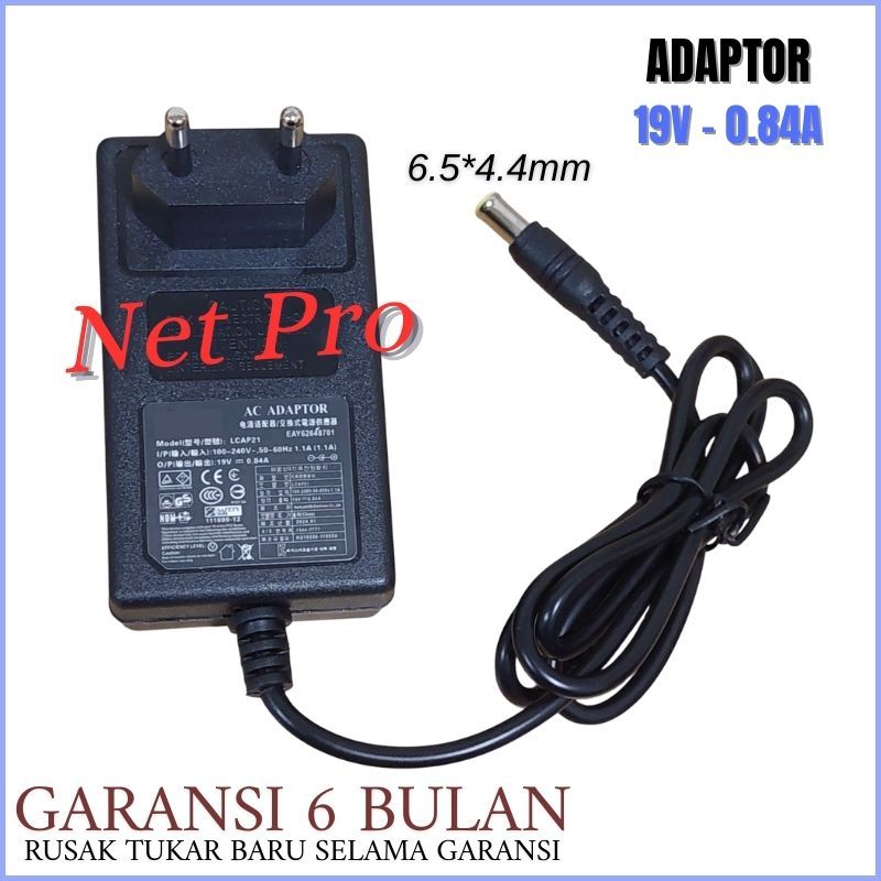 LG TV & Monitor Charger Adapter 19V - 0.84A Center Needle -NPRO