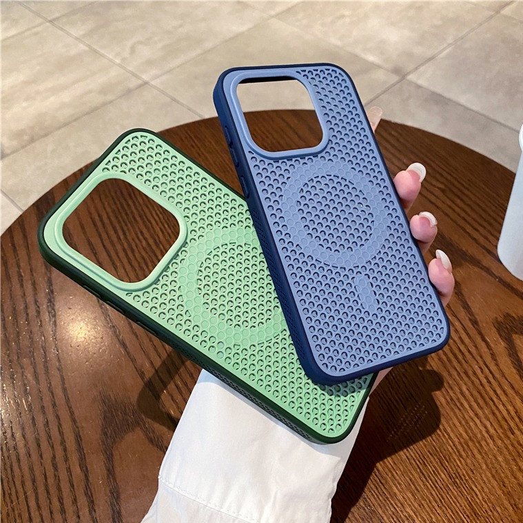 Hollow ตาข่ายกระจายความร้อนเคสโทรศัพท์สําหรับ ONEPLUS ACE6 ACE5 Pro 1+15 13 15R 13R ฝาครอบป้องกันแม่เหล็กที่แข็งแกร่ง TPU ขอบนุ่ม anti drop SHELL + PC SHELL