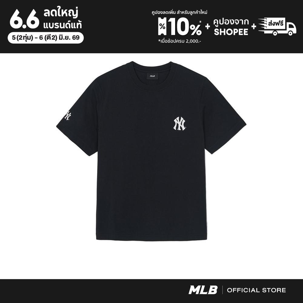 MLB เสื้อยืด ยูนิเซ็กซ์ Basic Street Back Lettering Over Fit T-Shirts รุ่น 3ATSB1063 50BKS สีดำ