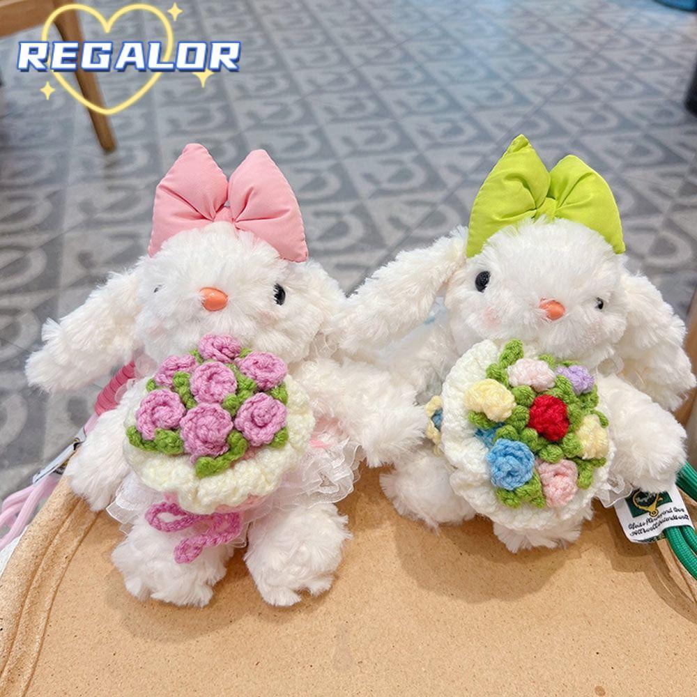 REGLAR0G ของเล่นตุ๊กตา, จี้ตุ๊กตากระต่ายการ์ตูนกุทัณฑ์, ตุ๊กตาสร้างสรรค์ Lop หูพวงกุญแจของขวัญ