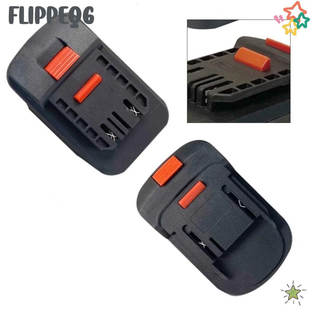 FLIPPEQ6 ตัวแปลงแบตเตอรี่ลิเธียม, 2 in 1 ฐานแปลงพลาสติกอะแดปเตอร์แบตเตอรี่, อะแดปเตอร์เครื่องมือไฟฟ้า 18V สําหรับ Makita