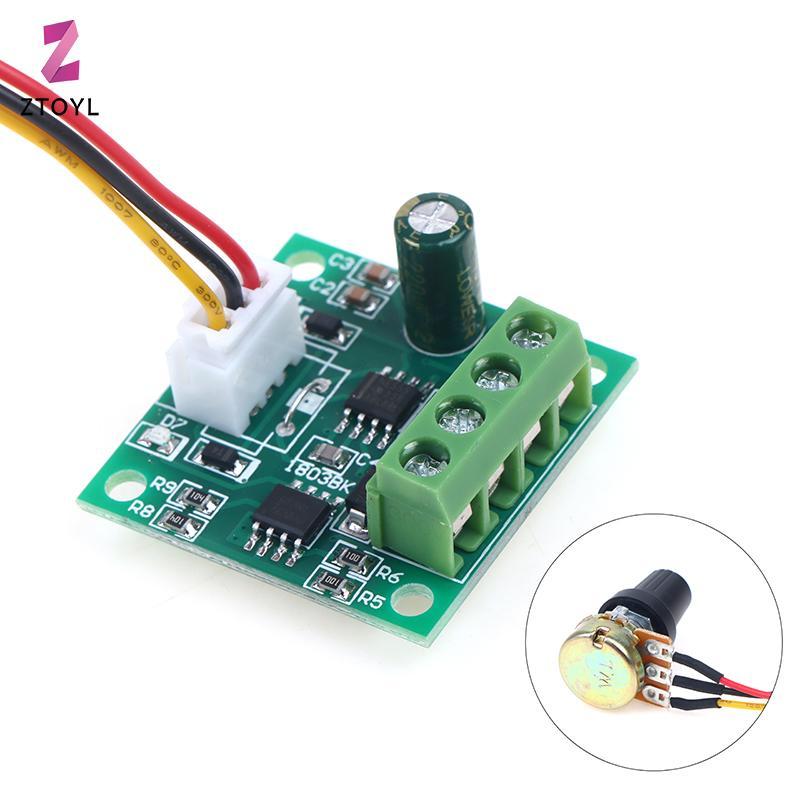 [ZTO-t] บอร์ดไดรเวอร์แบบปรับได้ DC มอเตอร์ควบคุมความเร็ว PWM 1803BK 1.8V 3V 5V 6V 12V 2A โมดูลควบคุม