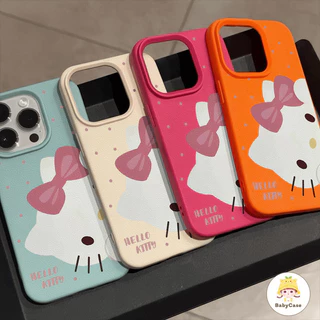 ซองหนังลายจุด เฮลโล คิตตี้ สุดน่ารัก สำหรับ Samsung A17 A36 A05s A15 A07 A35 A06 A24 A16 A15 A54 A34 A53 S23 ULTRA