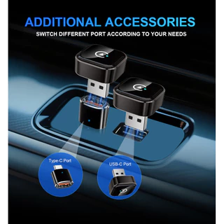 อะแดปเตอร์ CarPlay ไร้สาย 2 in 1 USB/Type-C รถ Dongle, Mini CarPlay Box Plug and Play, สําหรับ