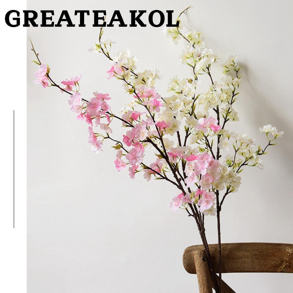 ยอดเยี่ยม ดอกไม้ประดิษฐ์,หลายสีดอกซากุระดอกไม้ตกแต่ง,ยืดหยุ่น4ส้อม109ซม.ไม้ประดิษฐ์ตกแต่งบ้าน