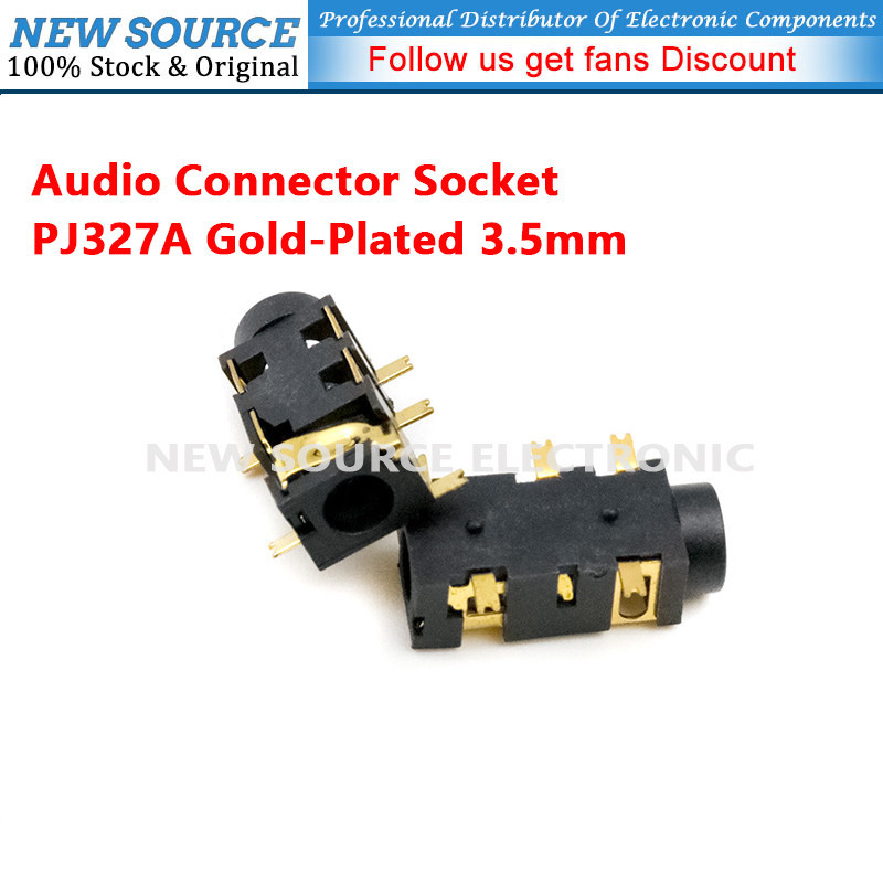 [1-10 ชิ้น] PJ327A Gold-Plated Audio Connector 3.5 มม.SMD DIP หูฟังแจ็คซ็อกเก็ตแหล่งใหม่