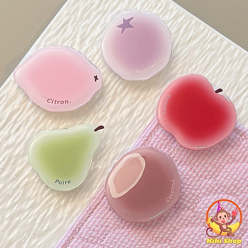 ผลไม้รูปGlossyโทรศัพท์GripสําหรับiPhone 12 13 14 15 16 17 Pro Max Kawaiiผู้ถือกาว