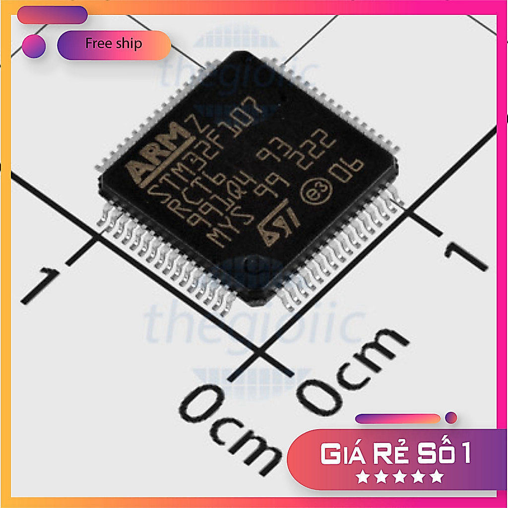 STM32F107RCT6 64-LQFP, 32-Bit ARM Cortex M3 Microcontroller, 72MHz, 256KB FLASH, 64-LQFP Chip World