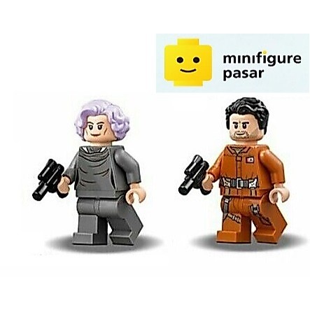 Sw0863 sw0865 Lego Star Wars ตอนที่ 8 75188 - Vice Admiral Holdo / Poe Dameron (Jumpsuit) Minifigure