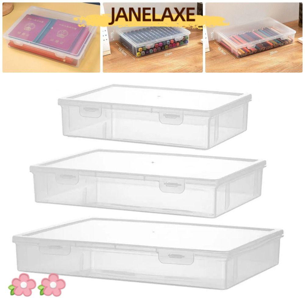 JANELAXE932JN 1 ชิ้นภาชนะเก็บเอกสาร,พลาสติกใส A4 A5 แฟ้ม Organizer,กันฝุ่นโรงเรียนอุปกรณ์สํานักงานที