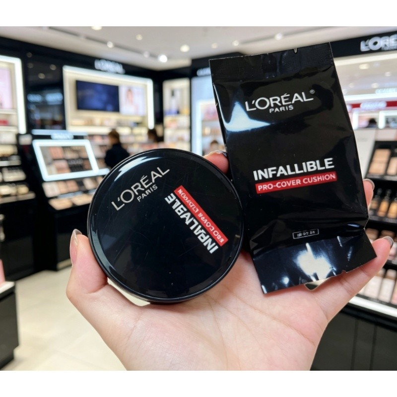 ((ร้าน Mumu) เบาะลม/แป้งอัดแข็งแต่งหน้าติดทนนาน Non-Dull Black Gold Air Cushion 12g W10/W20 Black Fa