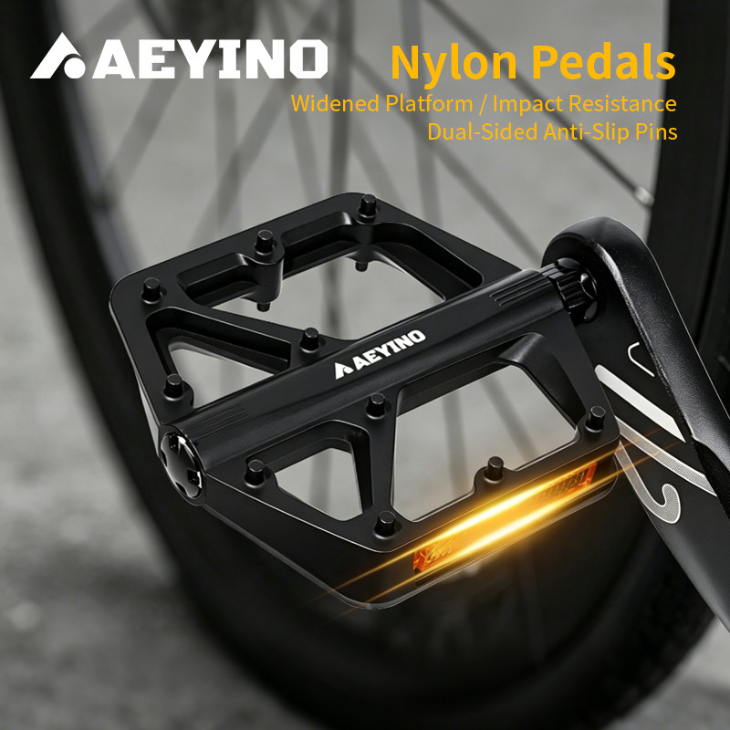 AEYINO Nylon MTB Pedal อลูมิเนียมอัลลอยด์เหยียบจักรยานเสือหมอบ Ultralight Sealed Bearing Pedal