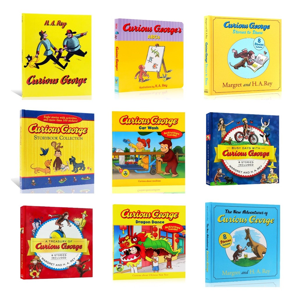 Curious George Curious George หนังสือภาพต้นฉบับภาษาอังกฤษ Curious George Liao Caixing Wang Peixun แน