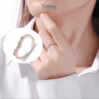 Cincin Berlian Bentuk V Warna  Untuk Wanita Desain Berlian Bertatahkan Cincin Pertunangan yy