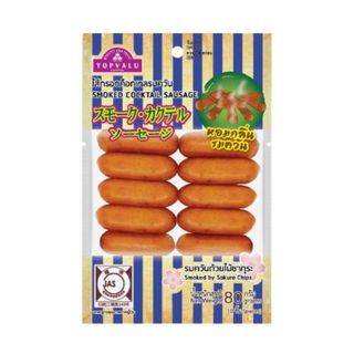 ท๊อปแวลู ไส้กรอกค็อกเทลรมควัน TV Smoked Cocktail Sausage 80g.