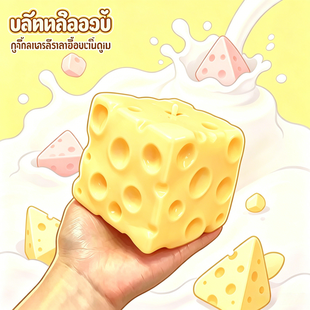 ของเล่นสกุชชี่ชีส ตลกชีสบีบของเล่นเด็กของขวัญบรรเทาความเครียด