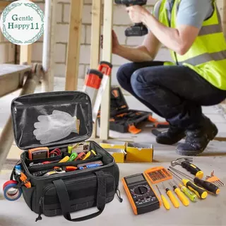 GentleHappy Heavy Duty s กระเป๋าเครื่องมือฐานลื่นอเนกประสงค์สําหรับ Handyman Carpenter ทนทานแบบพกพาเครื่องมือ TH
