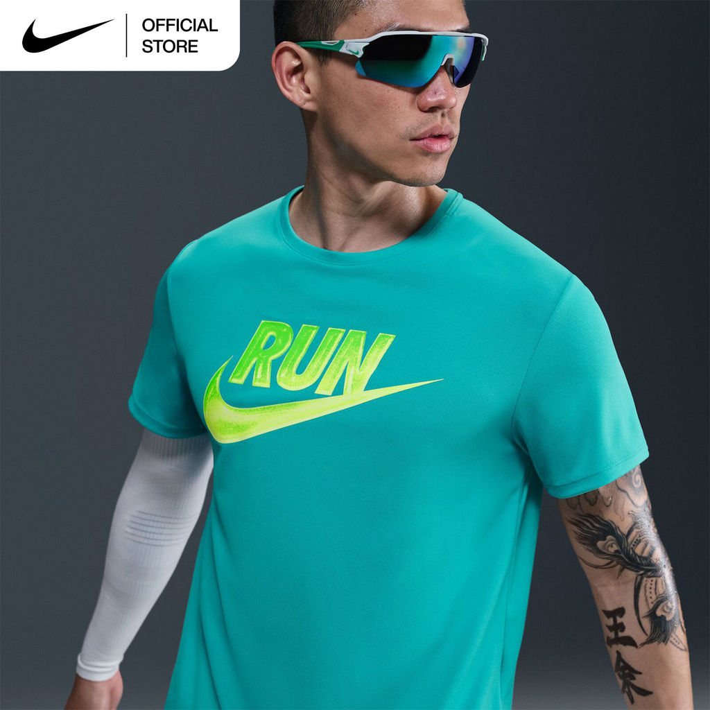 Nike Dri-FIT Men's Miler Run Energy Short-Sleeve Running Top - Dusty Cactus [HJ3565-345]