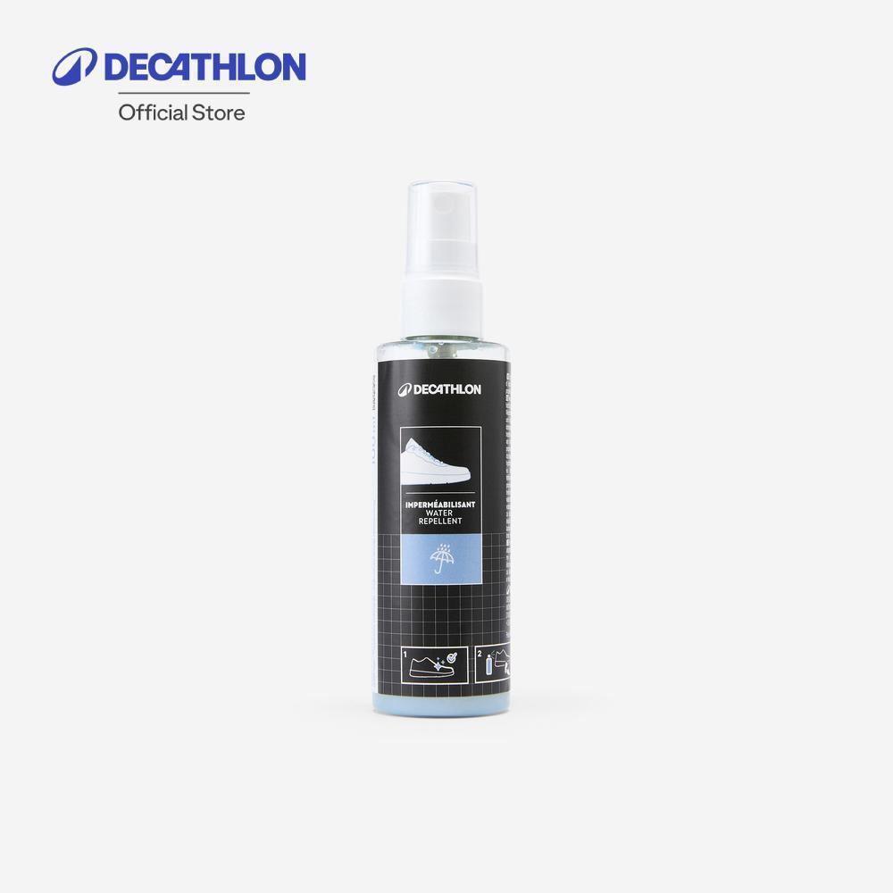 Decathlonwaterproof/Stain Resistant Spray Shoes สเปรย์กันน้ำ/คราบเปื้อนสำหรับรองเท้าหนังและผ้า ขนาด 100 มล. - Black