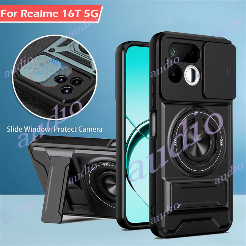 Realme 16T 5G หน้าต่างบานเลื่อน Anti Fall Matte เคสโทรศัพท์สําหรับ realme 16T Realme16T 5G 2026 พร้อ