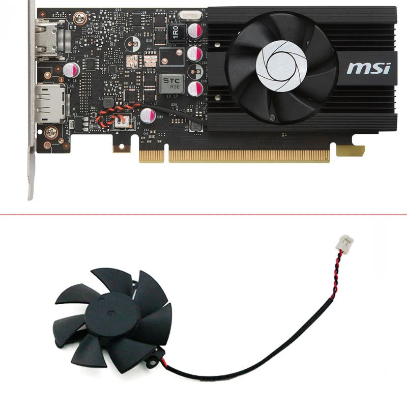 พัดลมระบายความร้อน 48 มม. 2PIN HA5010M12F-Z GT1030 GPU FAN สําหรับ MSI ZOTAC MSI Gigabyte GeForce GT