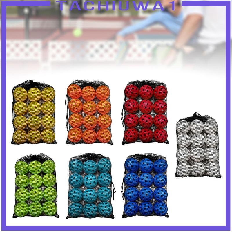 [Tachiuwa1] 12 ชิ้น Pickleball Ball กลางแจ้งในร่ม Pickle Standard Hollow Ball ฝึกของเล่น PP ทนทาน Precision Design เหมาะสําหรับผู้ใหญ่กลางแจ้ง Courts T