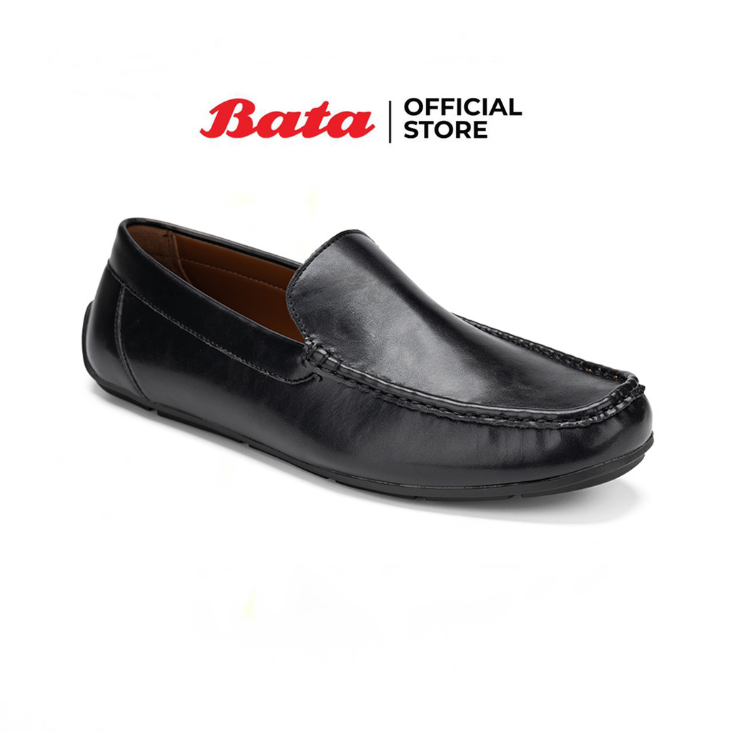 Bata บาจา รองเท้ามอคคาซีน แบบสวม ลำลอง สำหรับผู้ชาย รุ่น BANGKOK สีดำ รหัส 8316217