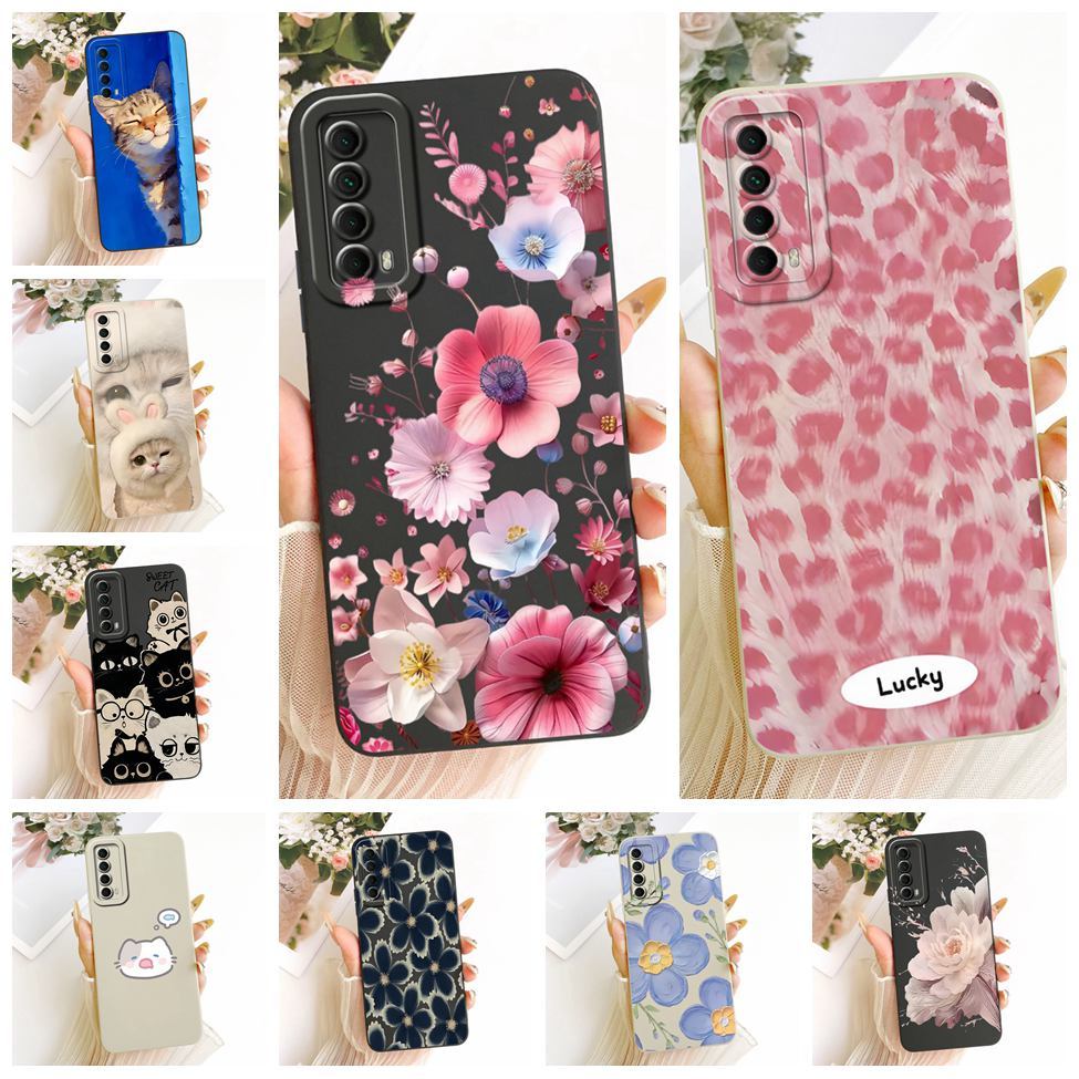 สําหรับHuawei Pสมาร์ท2021ซิลิโคนแฟชั่นน่ารักรูปแบบตลกปลอกสําหรับHuawei PPA-LX1 PPA-LX2