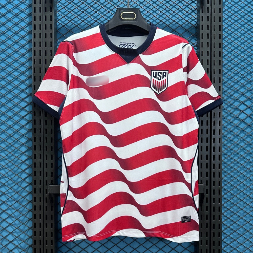 2026-27 United States Home Fan Football Jersey / หมายเลขชื่อการปรับแต่ง / S-3XL TTG0