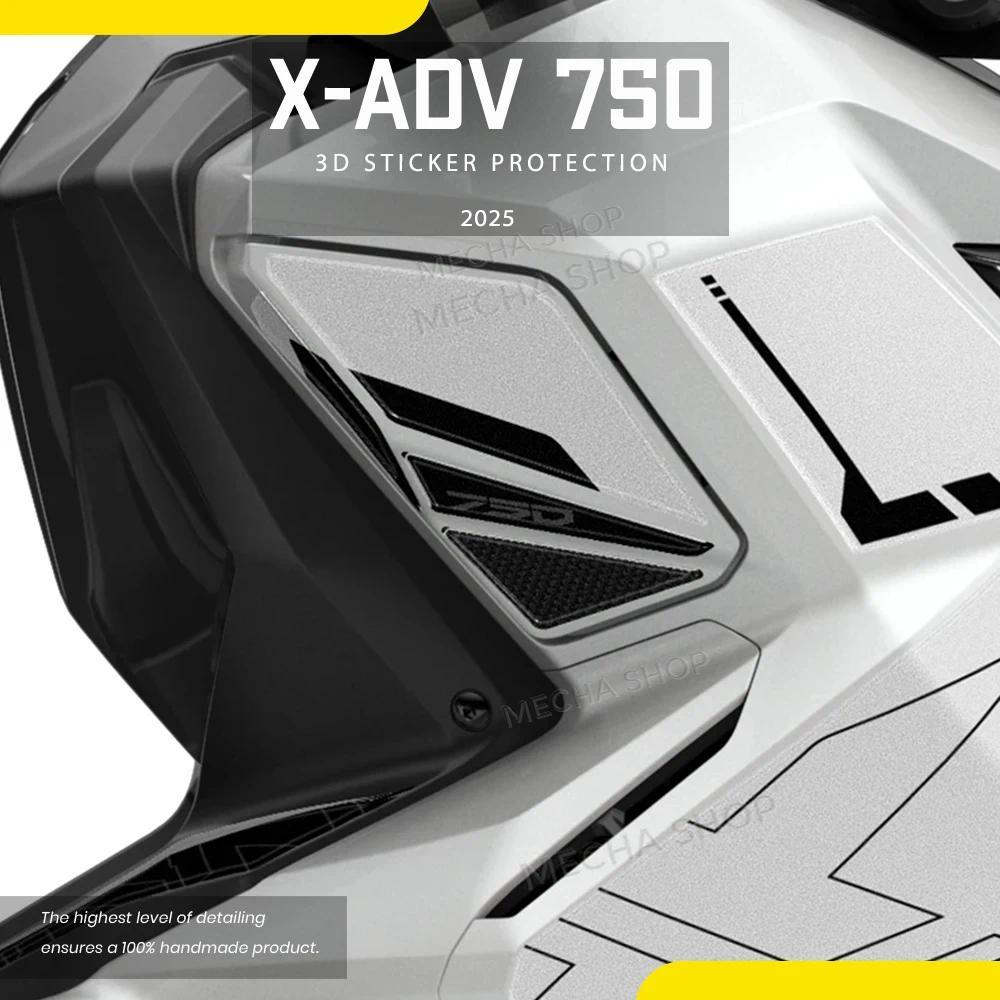 สําหรับ XADV 750 2025 X ADV 750 Graph Black Tank Side 3D สติกเกอร์กาว