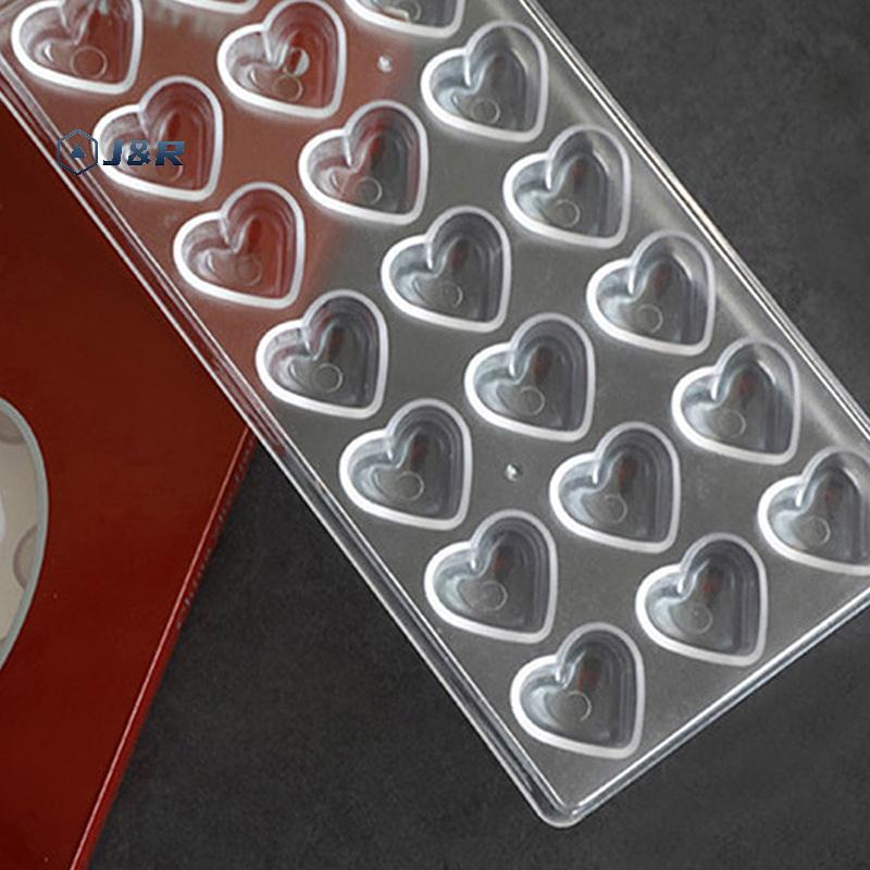 J&R> 3D Polyคาร์บอเนตช็อกโกแลตแม่พิมพ์ทรงกลมเพชรช็อกโกแลตS Bonbons Candy Bar Professional Confection