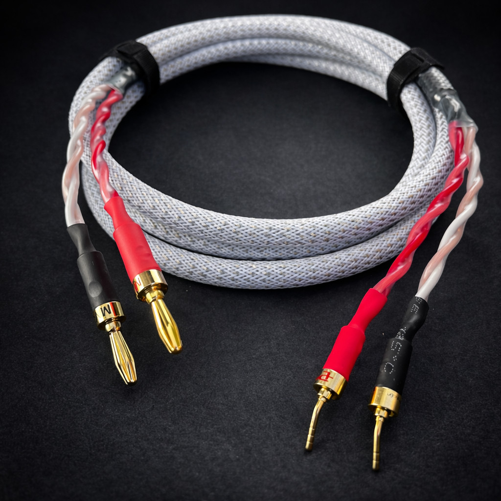 สายลำโพง Canare 4S8 Star Quad เข้าหัวธูป Pin สำหรับขั้วหนีบ เลือกหัวและความยาวได้
