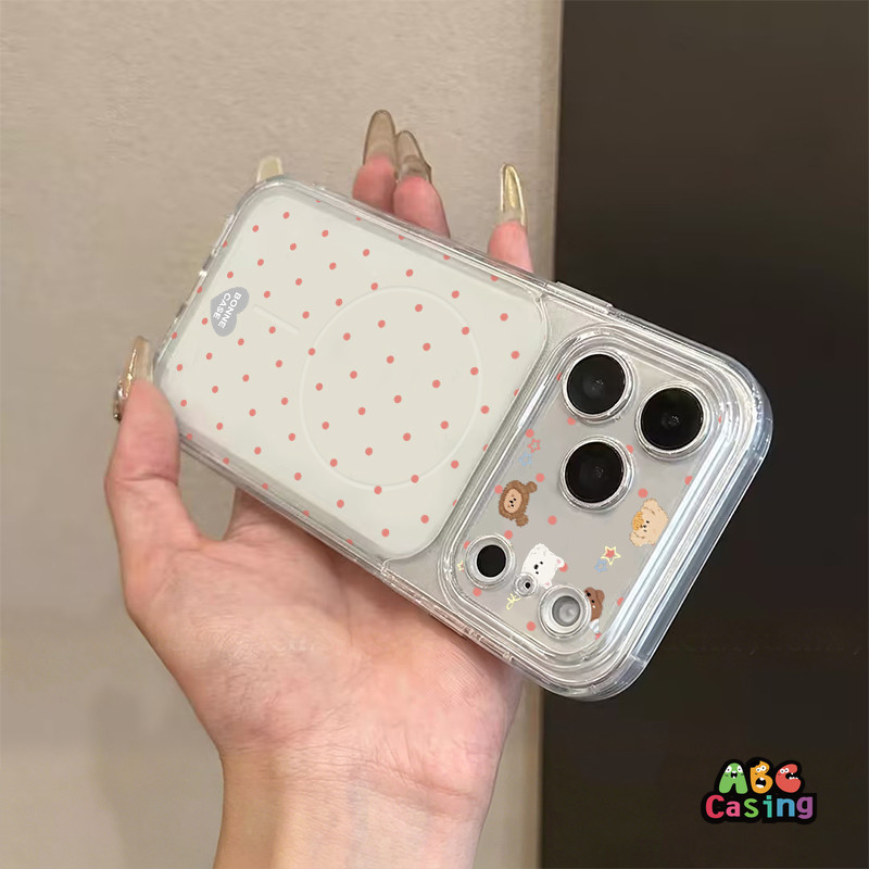 เคสโทรศัพท์ป้องกันตกหมีเท็ดดี้น่ารักหนึ่งตัว เคสไอโฟน16 เหมาะสำหรับ IPhone 12 11 17 15 14 13 Pro MAX 15 Plus Air