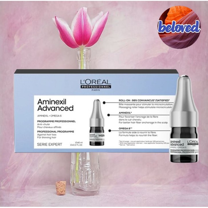 1 กล่อง Loreal Aminexil Advanced 10x6 ml ผลิตภัณฑ์บำรุงเส้นผมและลดปัญหาผมร่วง
