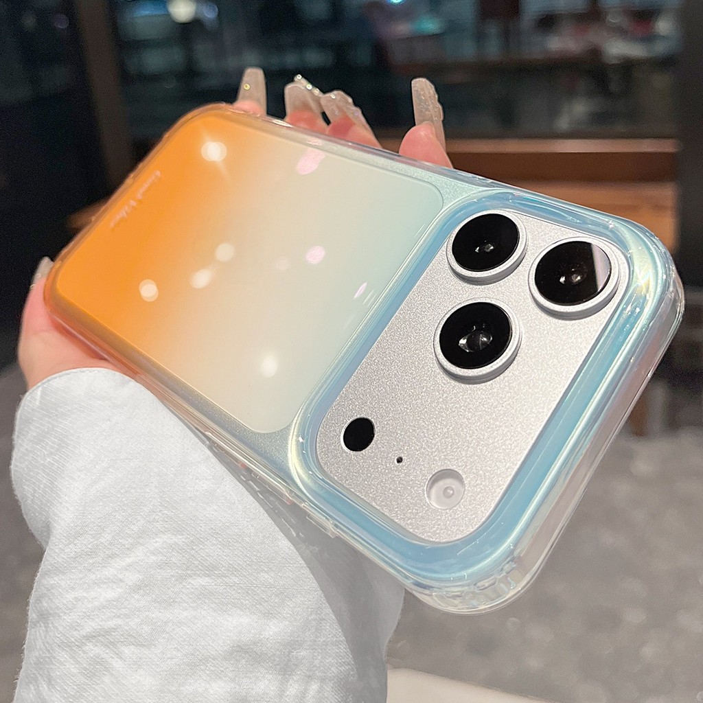 เคสซิลิโคนไล่โทนสีหรูหราสําหรับ ไอโฟน 17 16 15 มือโปร สูงสุด ถุงลมนิรภัยกันกระแทกฝาครอบกันชน