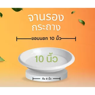 จานรองกระถาง ถาดรองกระถางต้นไม้ ถาดรองกระถางต้นไม้ 8 นิ้ว 10 นิ้ว 12 นิ้ว เบอร์15 เบอร์17 (สีขาว)