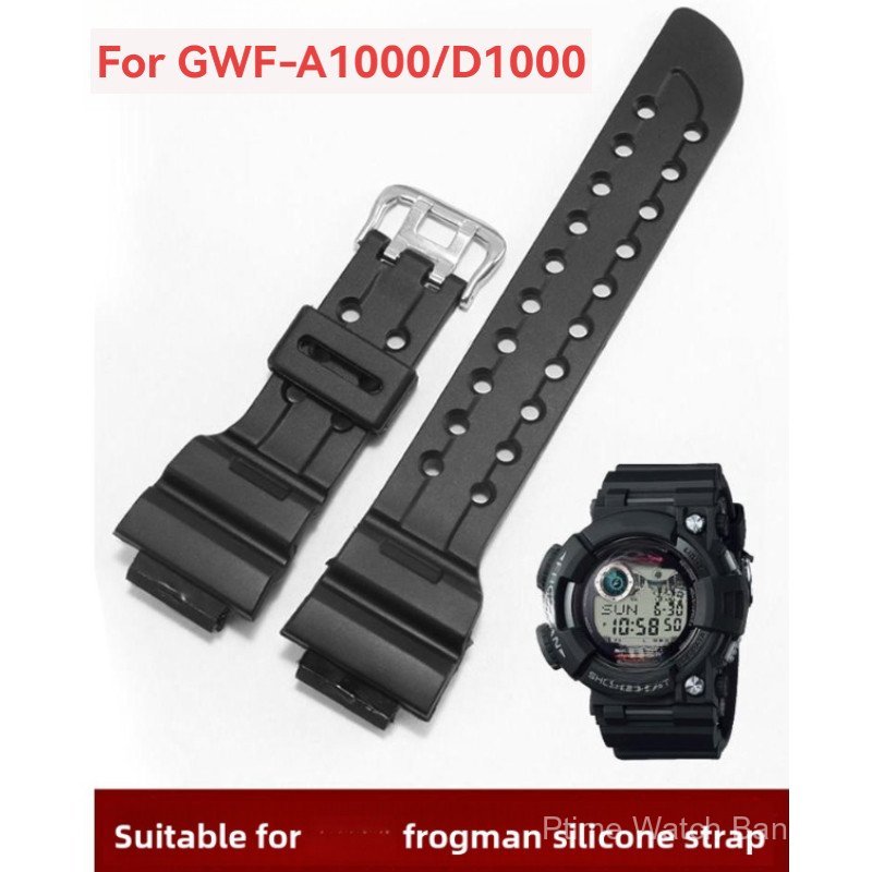 สายนาฬิกาซิลิโคนกันน้ําสําหรับผู้ชายเหมาะกับ Frogman 5th/6th Gen GWF-A1000/D1000