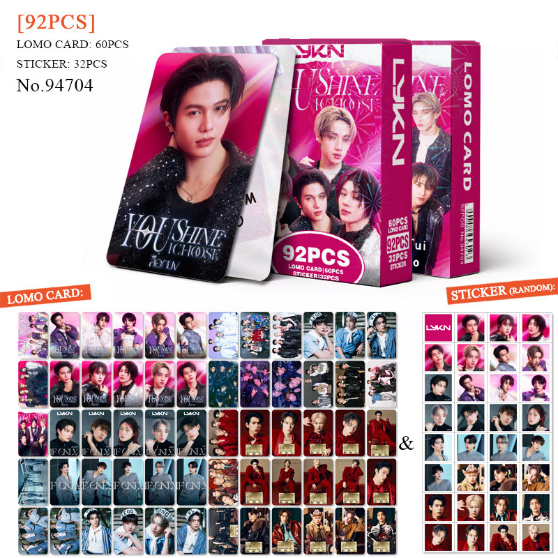 92-96pcs Thai Star Keng Namping LYKN การ์ด Lomo AuauSave JASPER PerthSanta ThomasKong สติกเกอร์ Phot