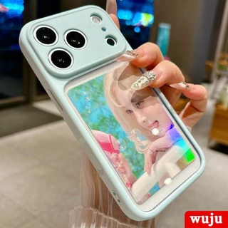 WUJU Photocard Display Minimalist Case เข้ากันได้กับ IPhone 17 16 15 14 13 12 11 Pro Max พร้อม Drop-proof และ Dust-proof และ Anti-yellowing Design