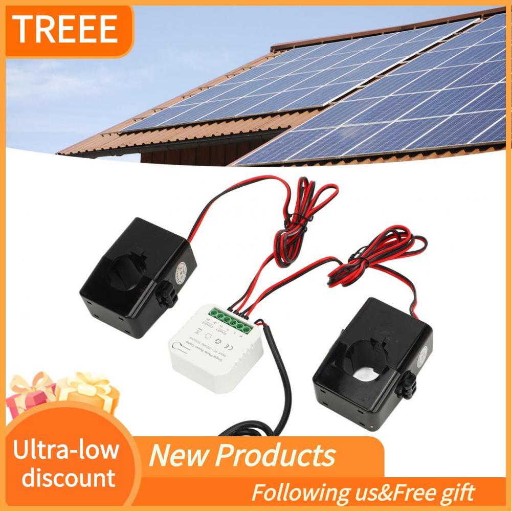 Treee Treee Home Tuya Appสมาร์ท 2 WayทวิภาคีEnergy Meter 2pcs 300A Current Transformer Powerเชื้อเพล